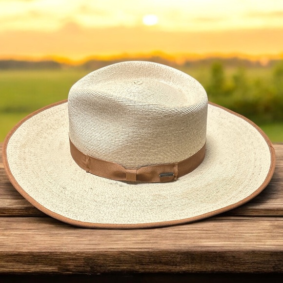 Brixton Women's Tan and Cream Hat - Picture 2 of 14